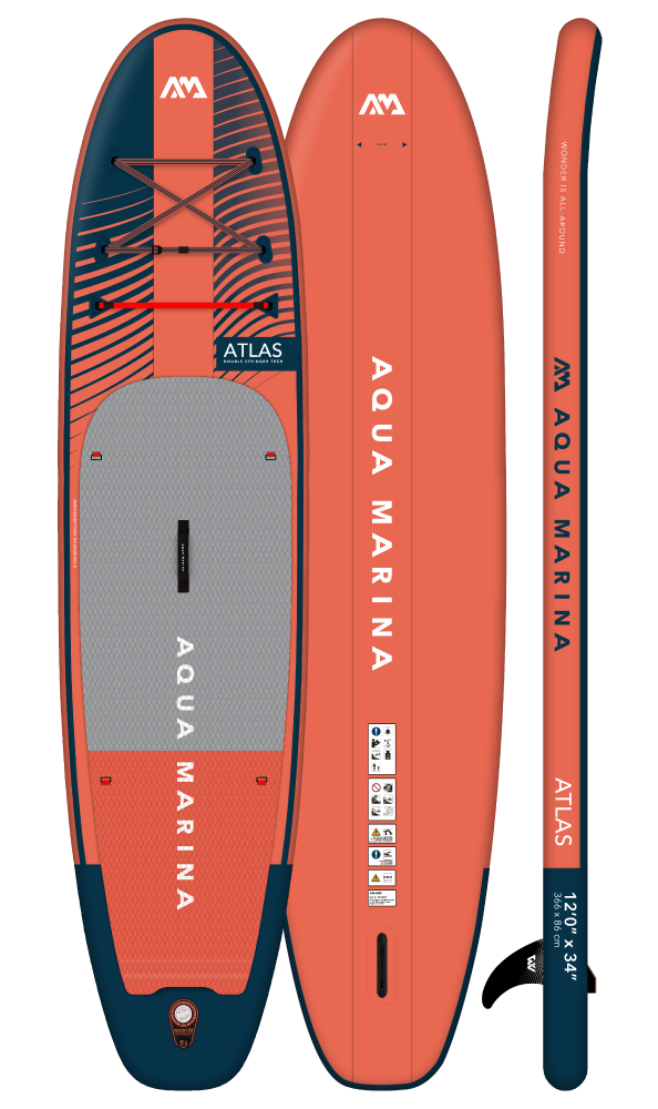 Aqua Marina Atlas 12’0” Inflatable Stand Up Paddle Board with Kit