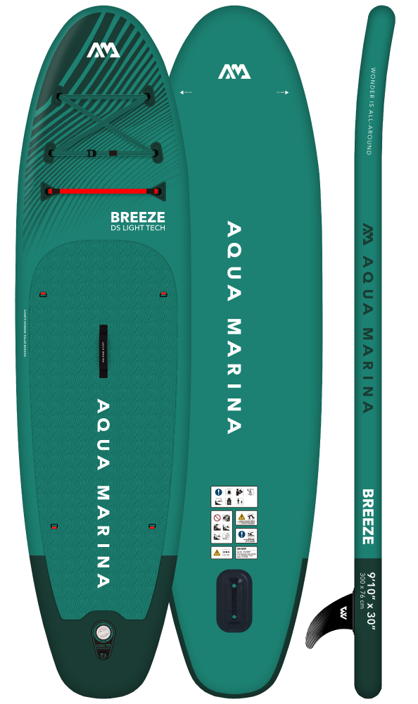 Aqua Marina Breeze 9’10” Inflatable Stand Up Paddle Board with Kit