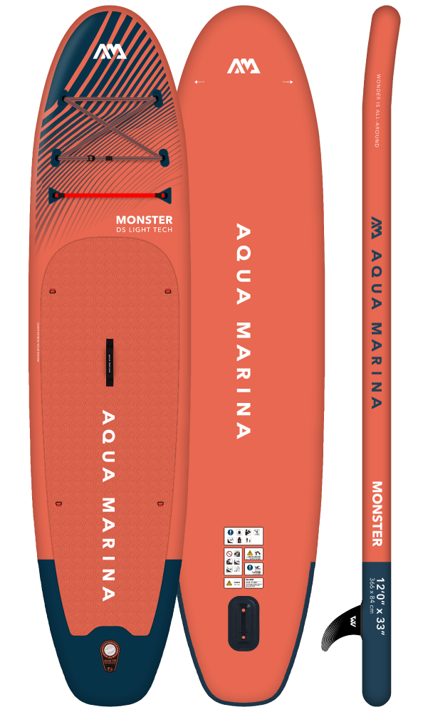 Aqua Marina Monster 12’0” Inflatable Stand Up Paddle Board with Kit