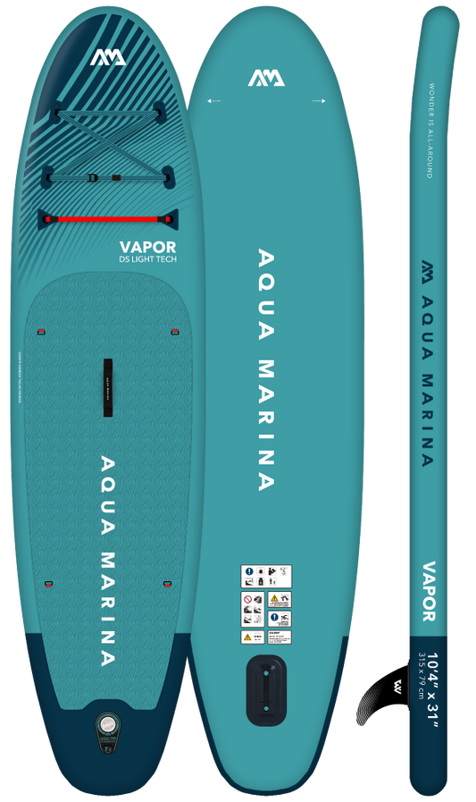 Aqua Marina Vapor 10’4” Inflatable Stand Up Paddle Board with Kit